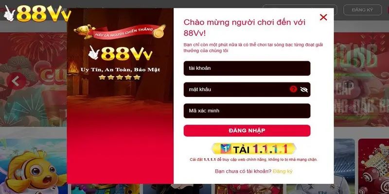 Đăng nhập 88vv thông qua app di động